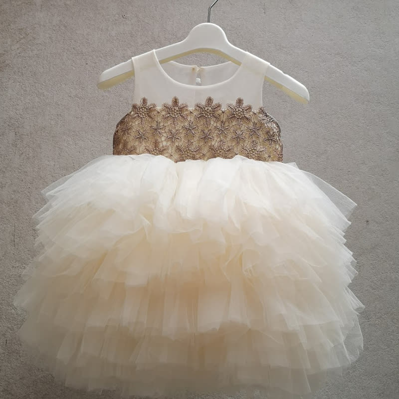 [Archive Sale] Mesh Applique Sleeveless Midi Dresses - image 3