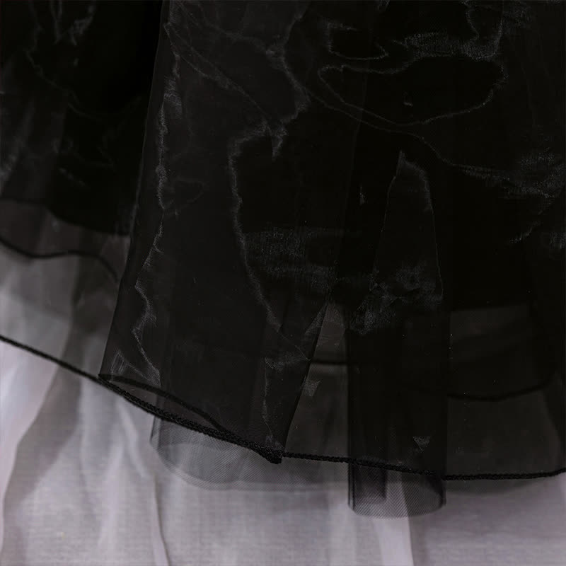 Mesh Bow Short Sleeve Maxi Dresses - image 17