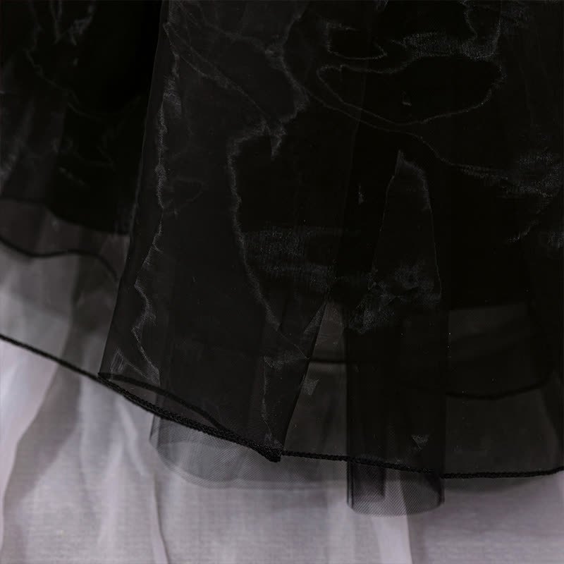 Mesh Bow Short Sleeve Maxi Dresses - image 17