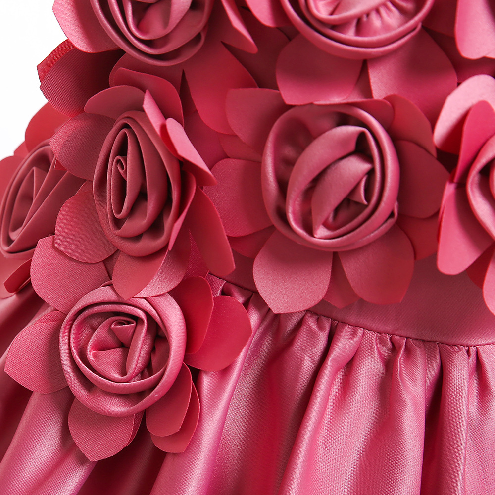 Satin Rosette Sleeveless Midi Dresses - image 6
