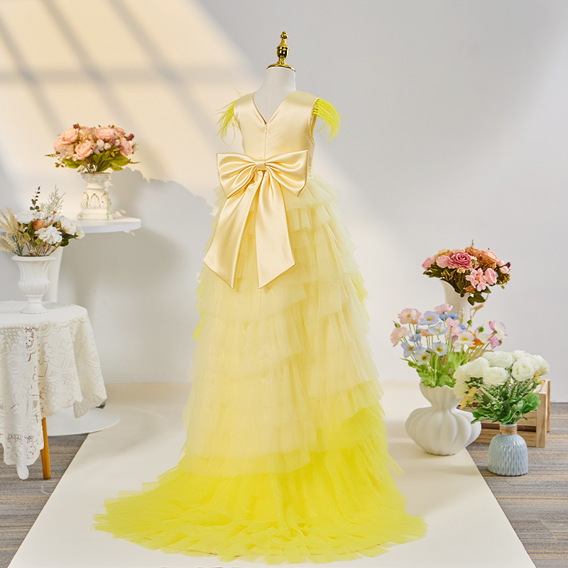 Mesh Folds Feather-trimmed Sleeveless Maxi Dresses - image 5