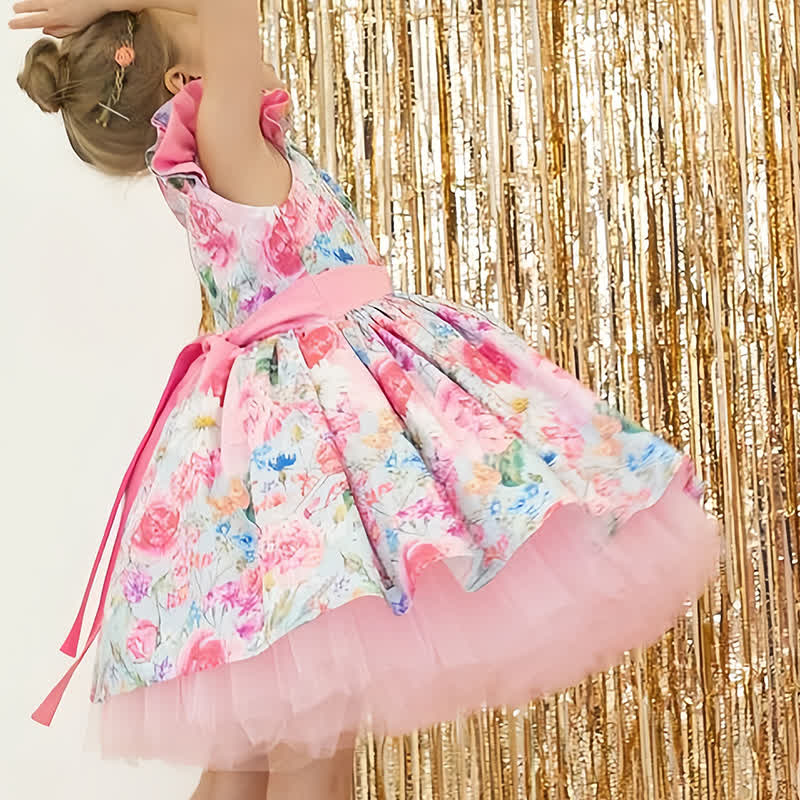 Satin Folds  Bow Sleeveless Midi Dresses - image 3