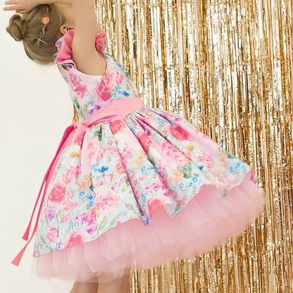 Satin Folds  Bow Sleeveless Midi Dresses - image 3