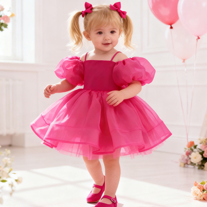 Organza Bow Sleeveless Regular Dresses - image 7