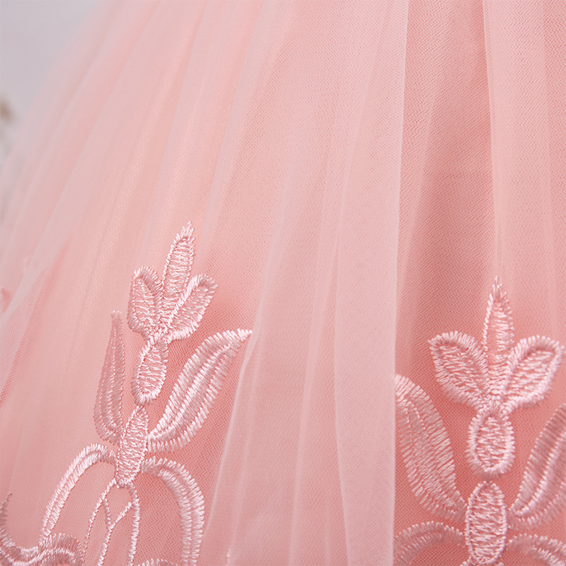 Mesh Satin Bow Sequins Embroidery Sleeveless Regular Dresses - image 13