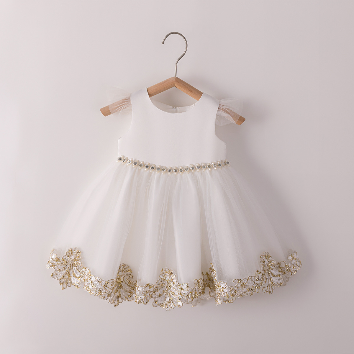 Mesh Lace Edge Pearl Sleeveless Midi Dresses - image 5