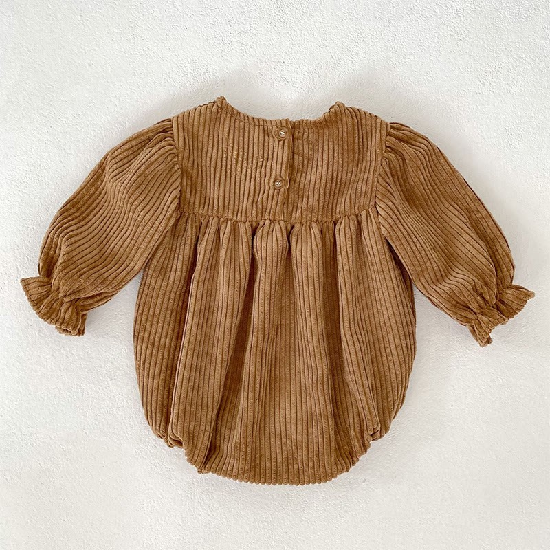 [Archive Sale] Corduroy Ditsy Floral Long Sleeve Mid-long Dresses&Bodysuit - image 4