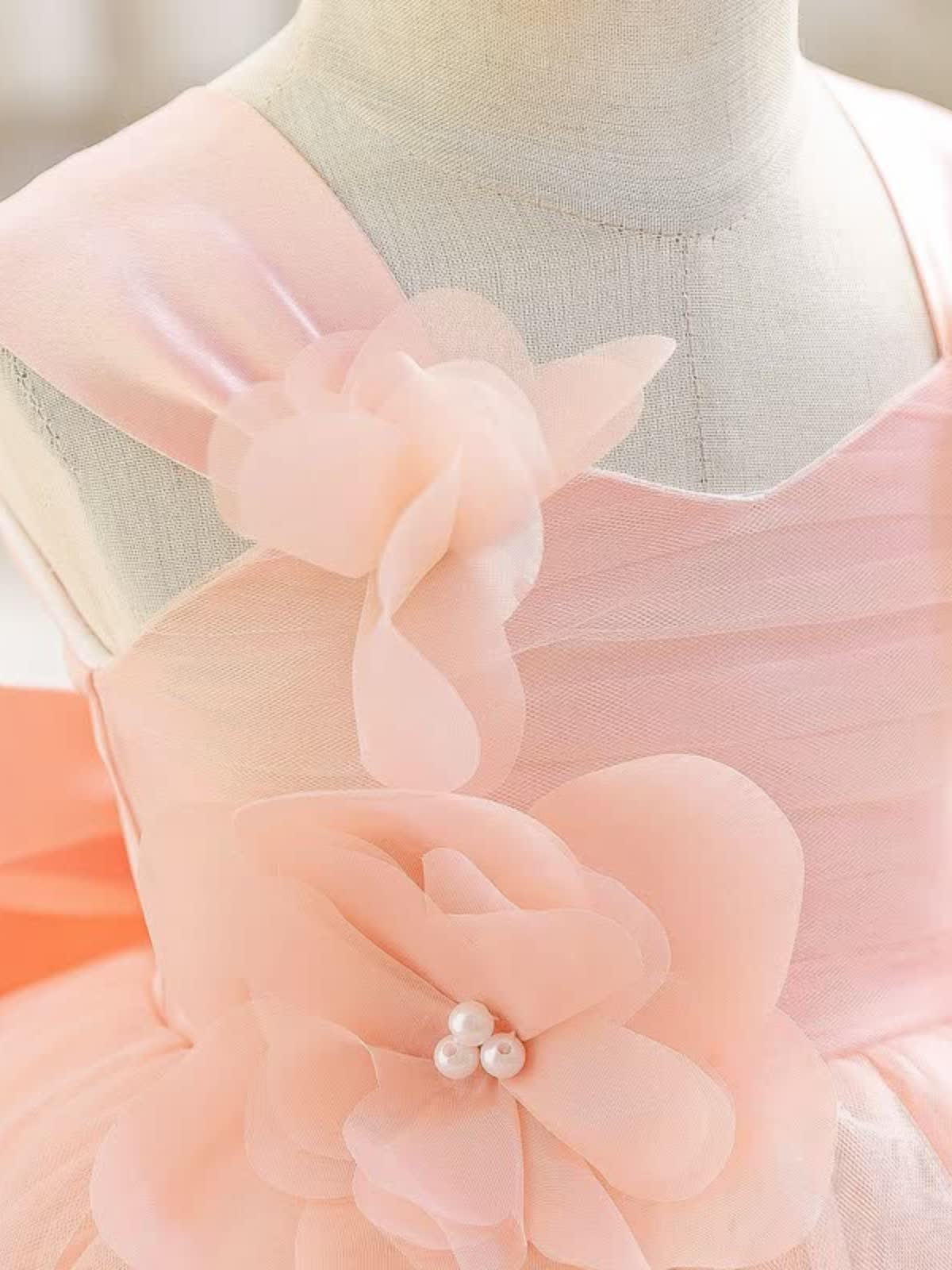 Mesh Rosette Sleeveless Midi Dresses - image 5