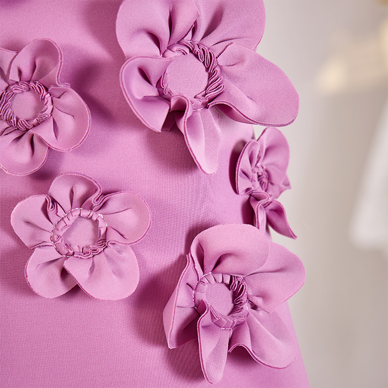 SCUBA KNIT Rosette Sleeveless Midi Dresses - image 7