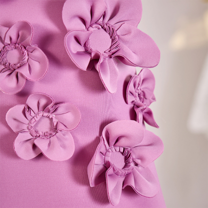 SCUBA KNIT Rosette Sleeveless Midi Dresses - image 7