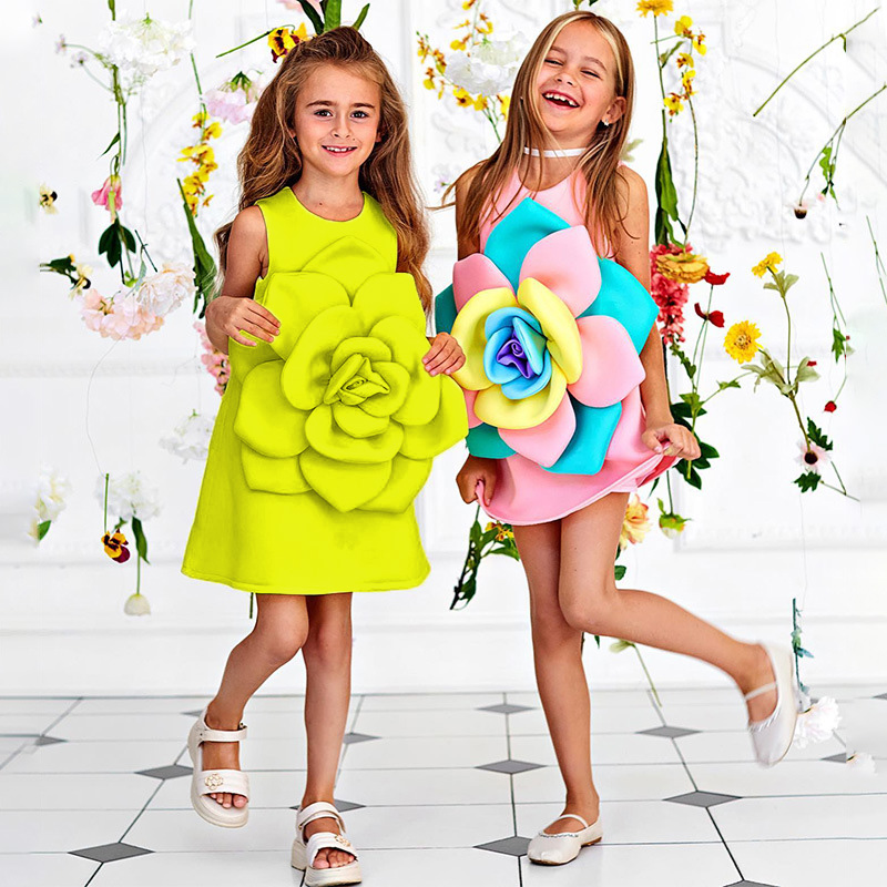 Scuba Knit Rosette Sleeveless Regular Dresses - image 31