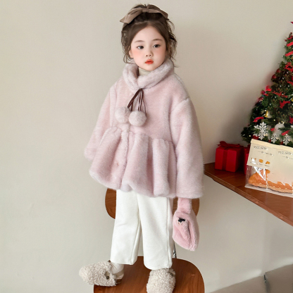 Faux Fur Fuzzy Ball Long Sleeve Regular Outerwears - image 18