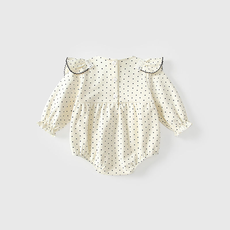 [Archive Sale] Cotton Folds Bow Long Sleeve Regular Bodysuit - image 8