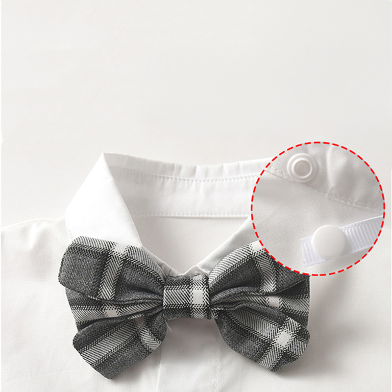 Cotton Bow Long Sleeve Regular 3-piece Formal Suit - image 15