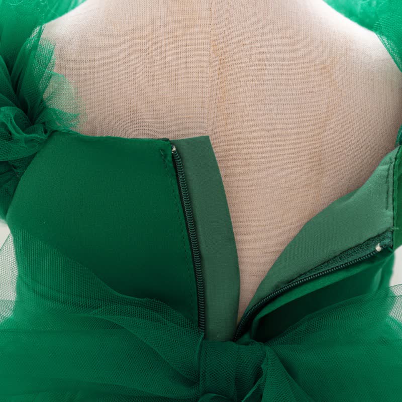 Mesh Bow Sleeveless Short Dresses - image 36
