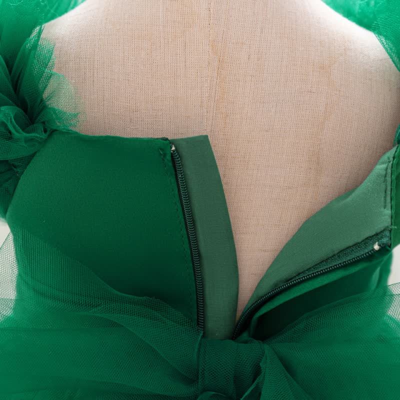 Mesh Bow Sleeveless Short Dresses - image 36