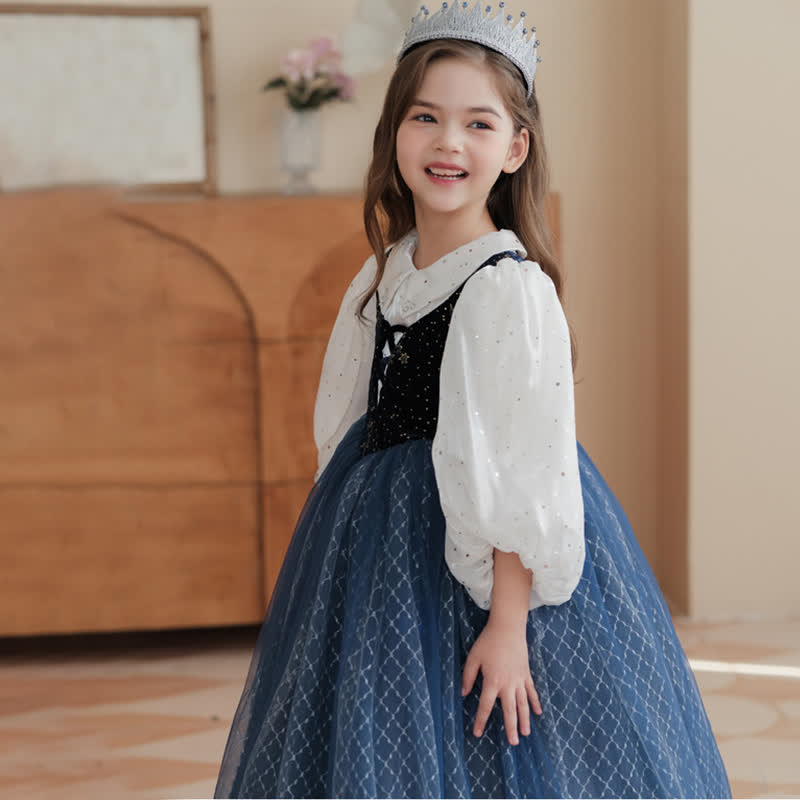 Mesh Lace-up Long Sleeve Maxi Dresses - image 4