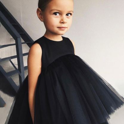 Mesh Folds Fluffy Sleeveless Mid-long Dresses - image 4