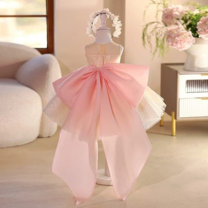 Glitter Bow Rosette Sleeveless Midi Dresses - image 3