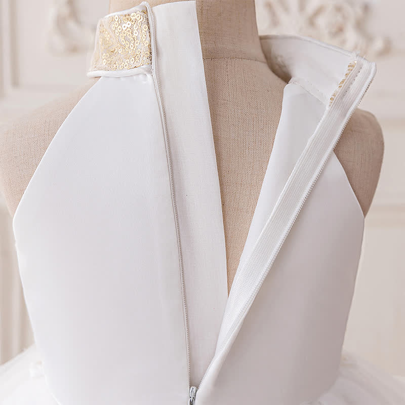 Mesh Bow Sequins Sleeveless Maxi Dresses - image 14