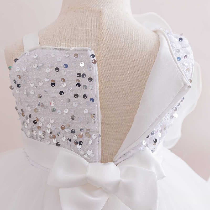 Mesh Rosette Sequins Sleeveless Mid-long Dresses - image 18