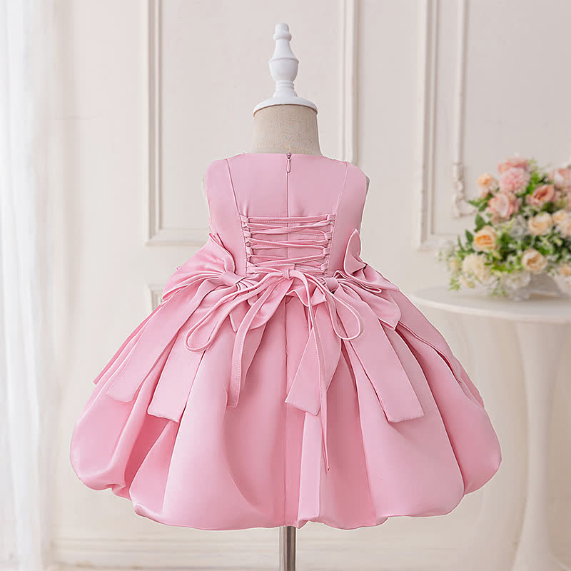 Satin Bow Sleeveless Midi Dresses - image 3