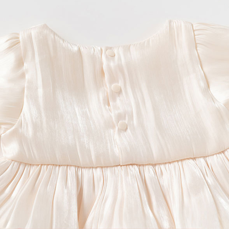 Cotton Folds Bow Long Sleeve Mid-long Dresses - image 17