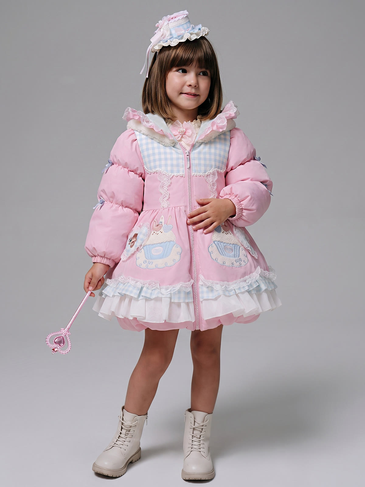 Chemical Fiber Blend Ruched Sleeveless Short Outerwear - image 5