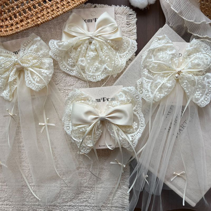 Solid With Bow Barrette - image 3