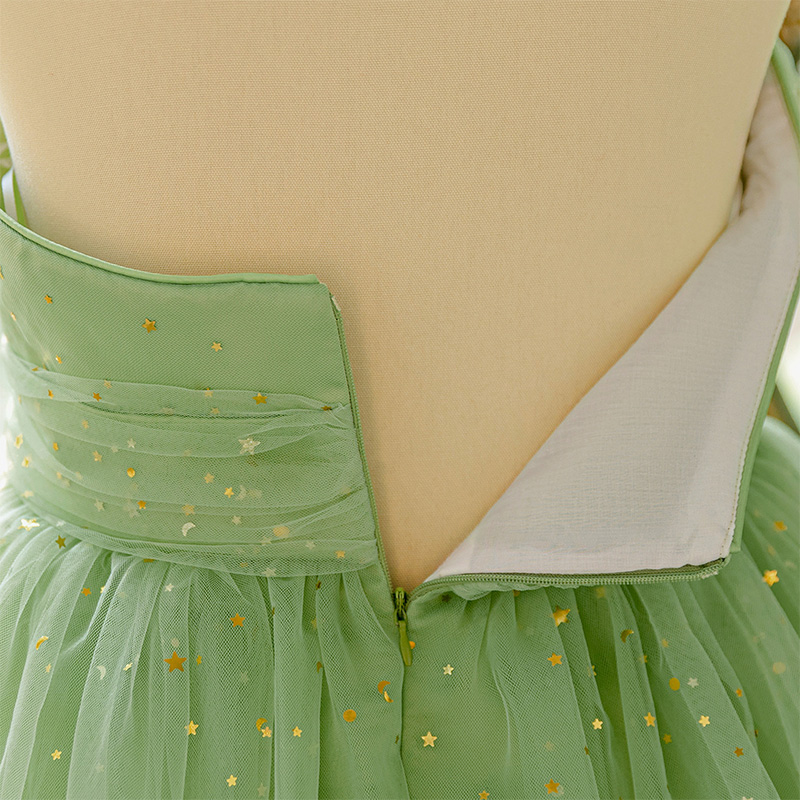 Mesh Sequins Short Sleeve Midi Dresses - image 7