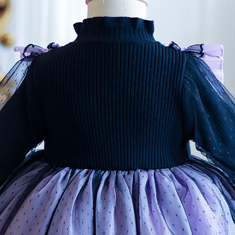 [Archive Sale] Yarn/wool Yarn Folds Lace Long Sleeve Mid-long Dresses - image 7