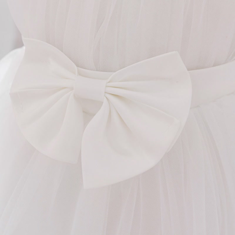 Mesh Bow Sleeveless Short Dresses - image 7