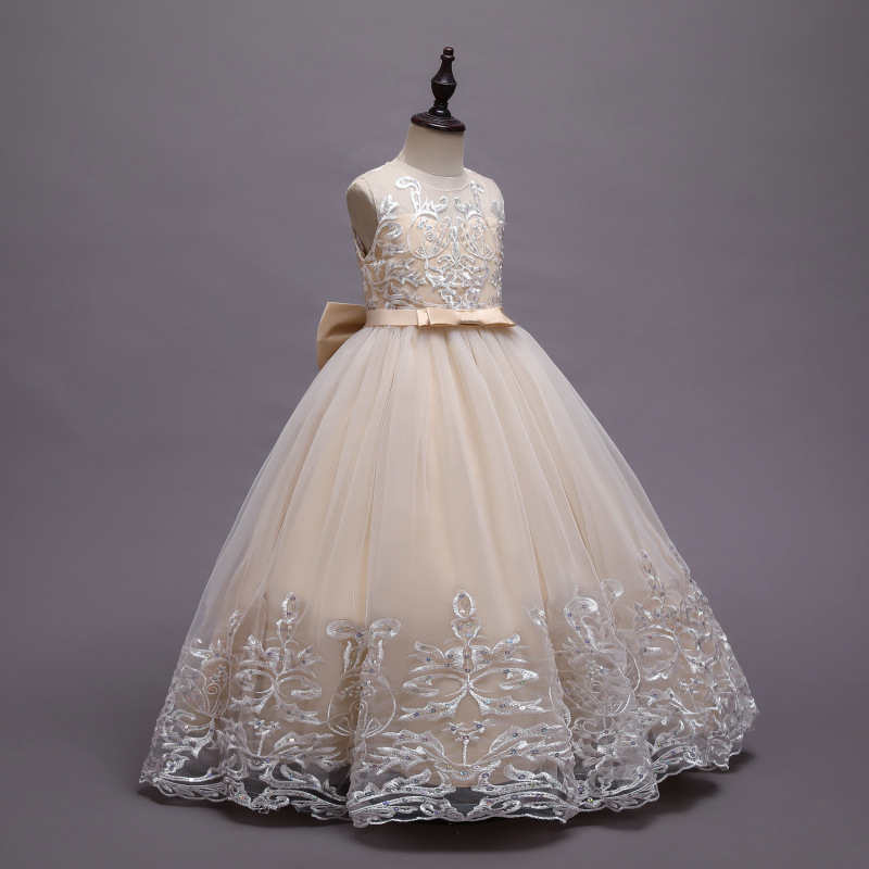 Mesh Lace Bow Lace Sleeveless Long Dresses - image 31