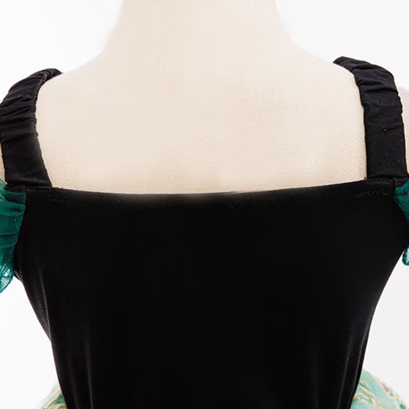 Mesh Split Joint Short Sleeve Mid-long Dresses - image 5