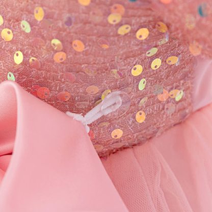 Sequins & Mesh Bow Sequins Short Sleeve Mid-long Dresses - image 14