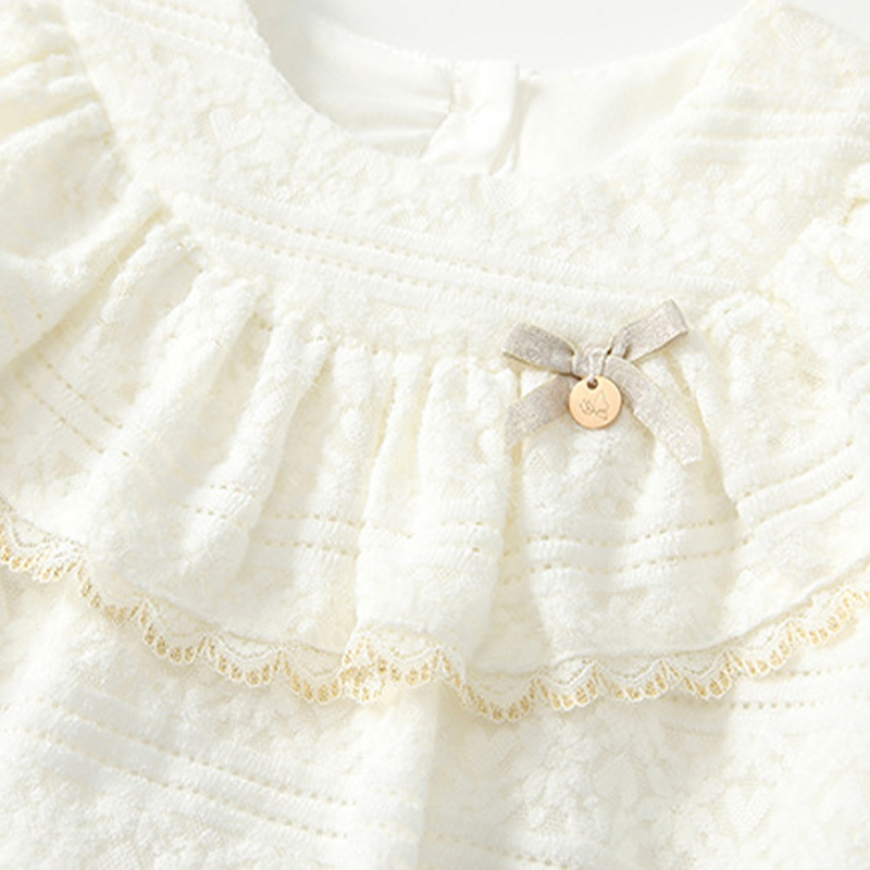 [Archive Sale] Lace Bow Long Sleeve Regular Bodysuit - image 9