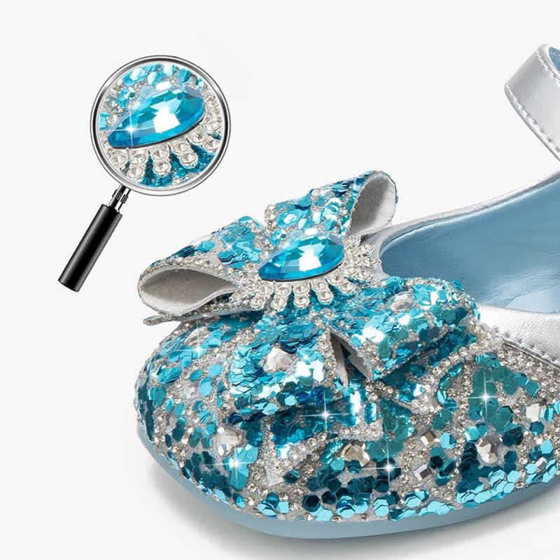 Solid Bow Rhinestones Round Toe Flats  - image 6