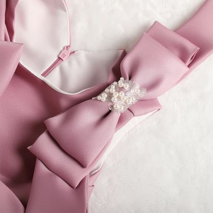 Voile Pearl Bow Sleeveless Midi Dresses - image 3