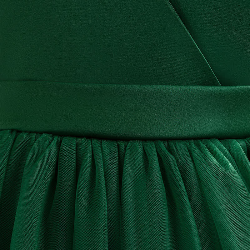 Satin & Mesh Bow Sleeveless Maxi Dresses - image 23