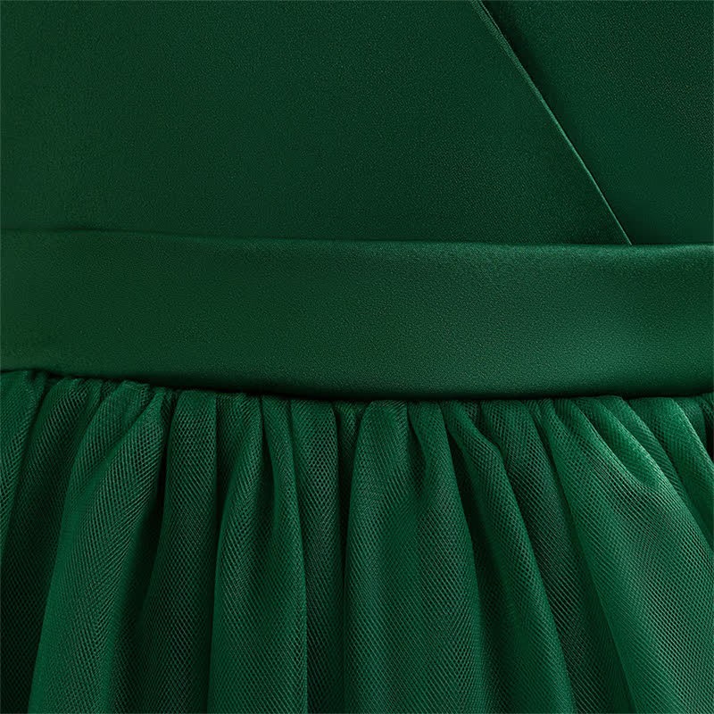 Satin & Mesh Bow Sleeveless Maxi Dresses - image 23