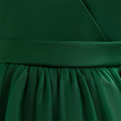 Satin & Mesh Bow Sleeveless Maxi Dresses - image 23