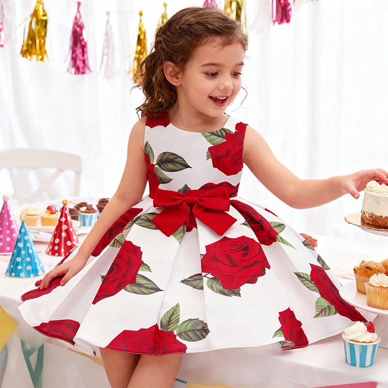 Satin Bow Sleeveless Mid-long Dresses - image 2