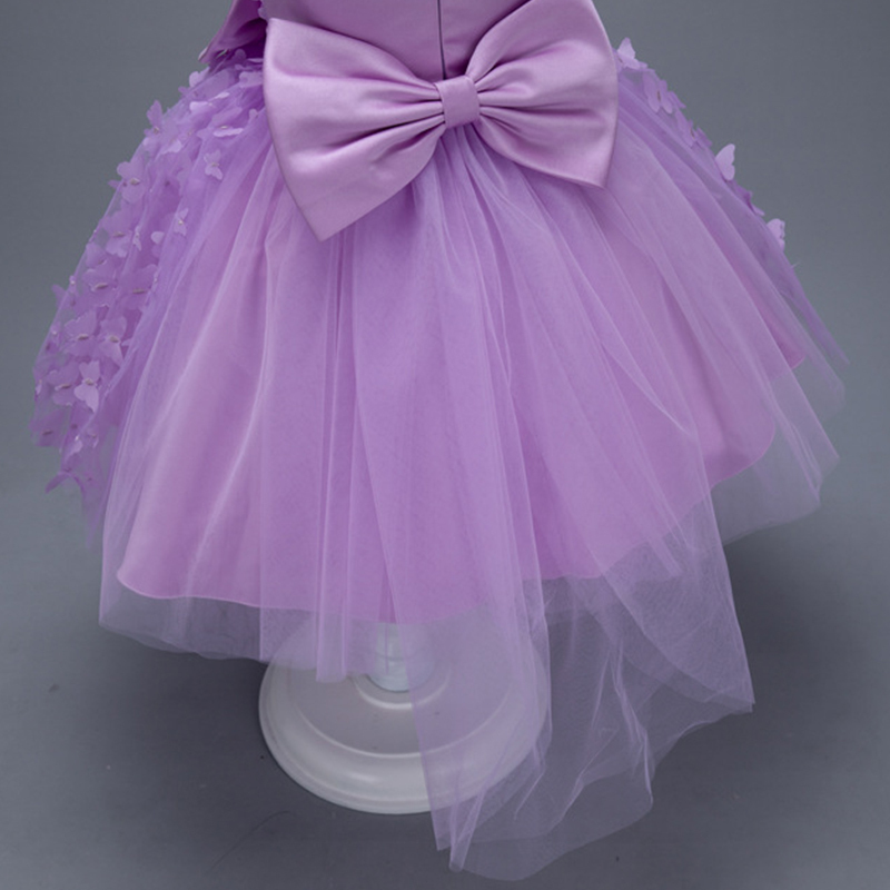 Mesh Bow Rosette Short Sleeve Mid-long Dresses - image 42