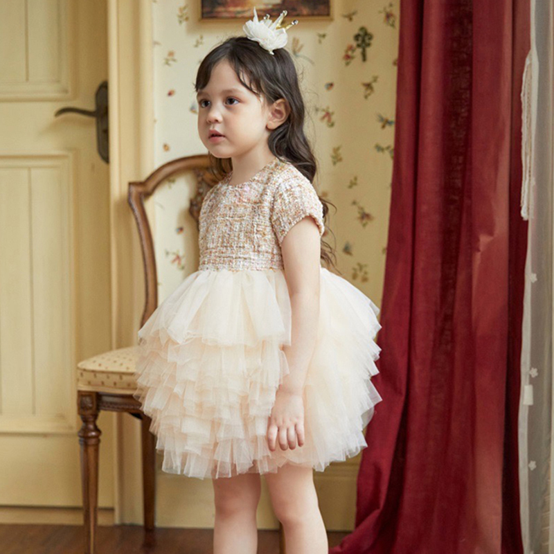 [Archive Sale] Mesh Folds Short Sleeve Midi Dresses - image 6