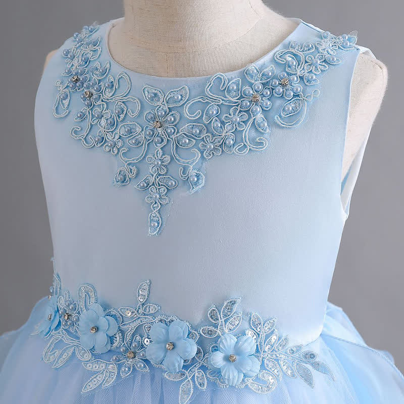 [Archive Sale] Mesh Lace Bow Sleeveless Maxi Dresses - image 4