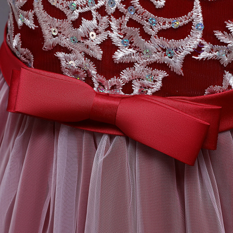 Mesh Lace Bow Lace Sleeveless Long Dresses - image 39