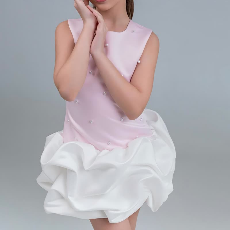 Satin Split Joint Sleeveless Short Dresses - image 7