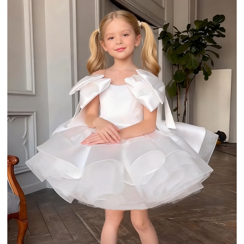 Satin Bow Sleeveless Regular Dresses - image 16