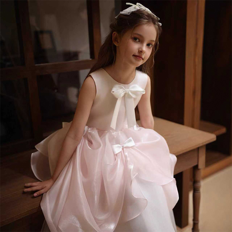 Mesh Bow Folds Sleeveless Maxi Dresses - image 3