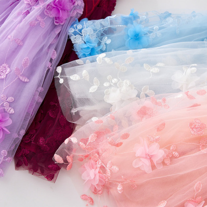 Mesh Embroidery Applique Butterfly Sleeveless Midi Dresses - image 24